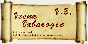 Vesna Babarogić vizit kartica